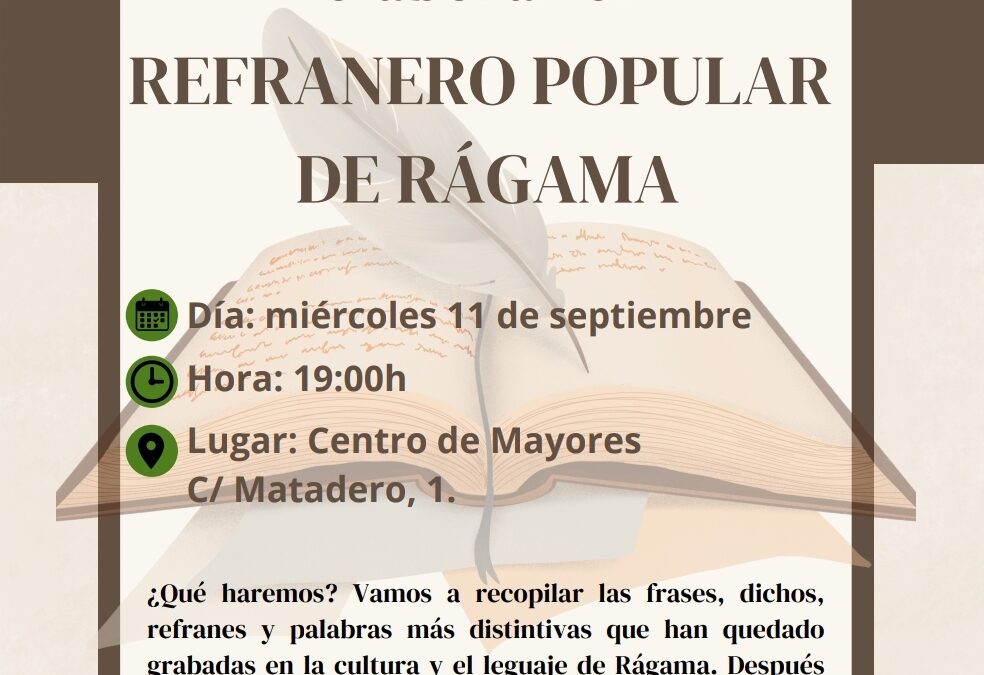 Taller participativo: Refranero Popular de Rágama